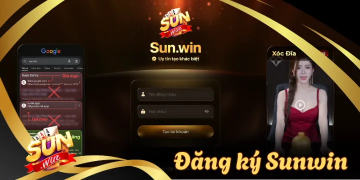 Đăng ký Sunwin - Tạo tài khoản tân thủ nhận thưởng giftcode